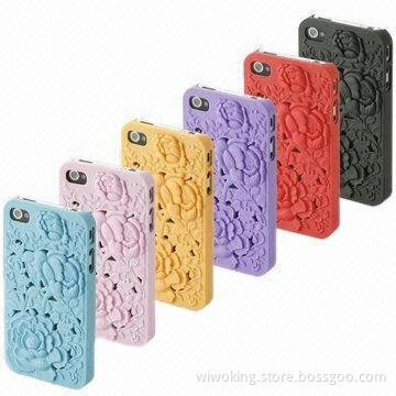 PC Carving 3D Rose Cases for iPhone 5, Made of Ultra-thin 3D PC